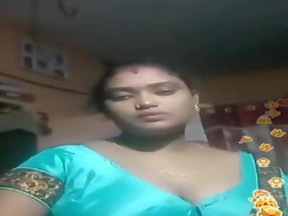 Tamil indisk stora vackra kvinnor blå silkig blouse lever, xxx filma 02
